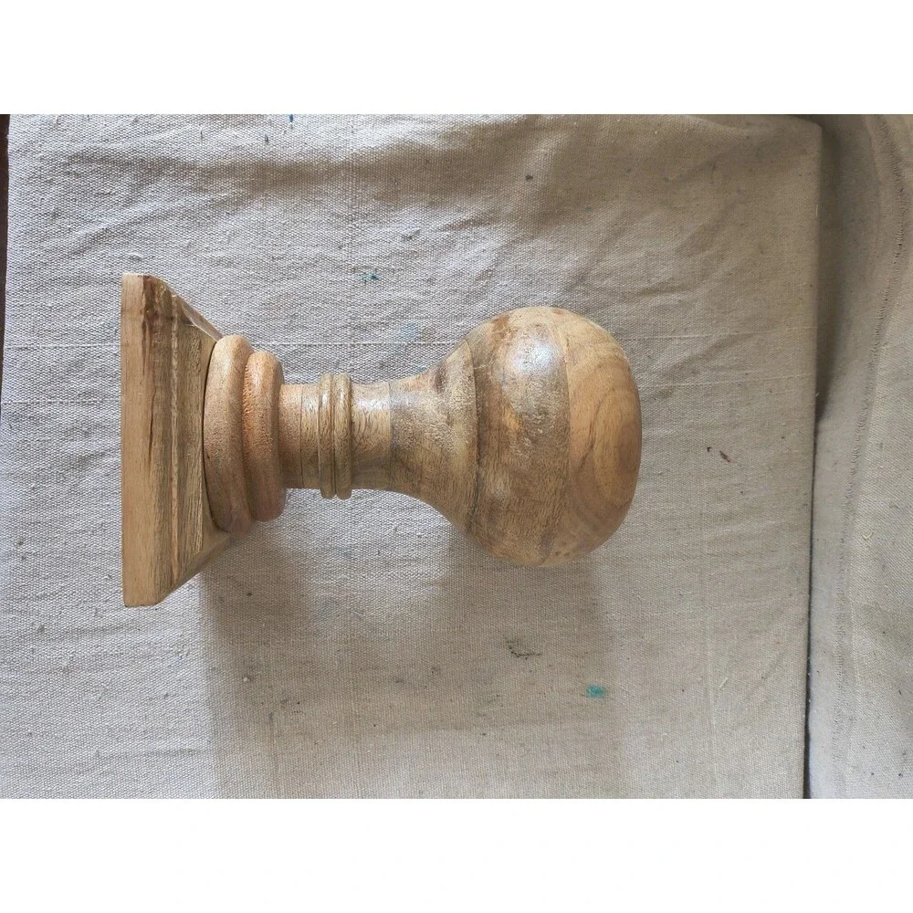 Vintage Handmade Wooden Hand-Turned Cup / Vase  8